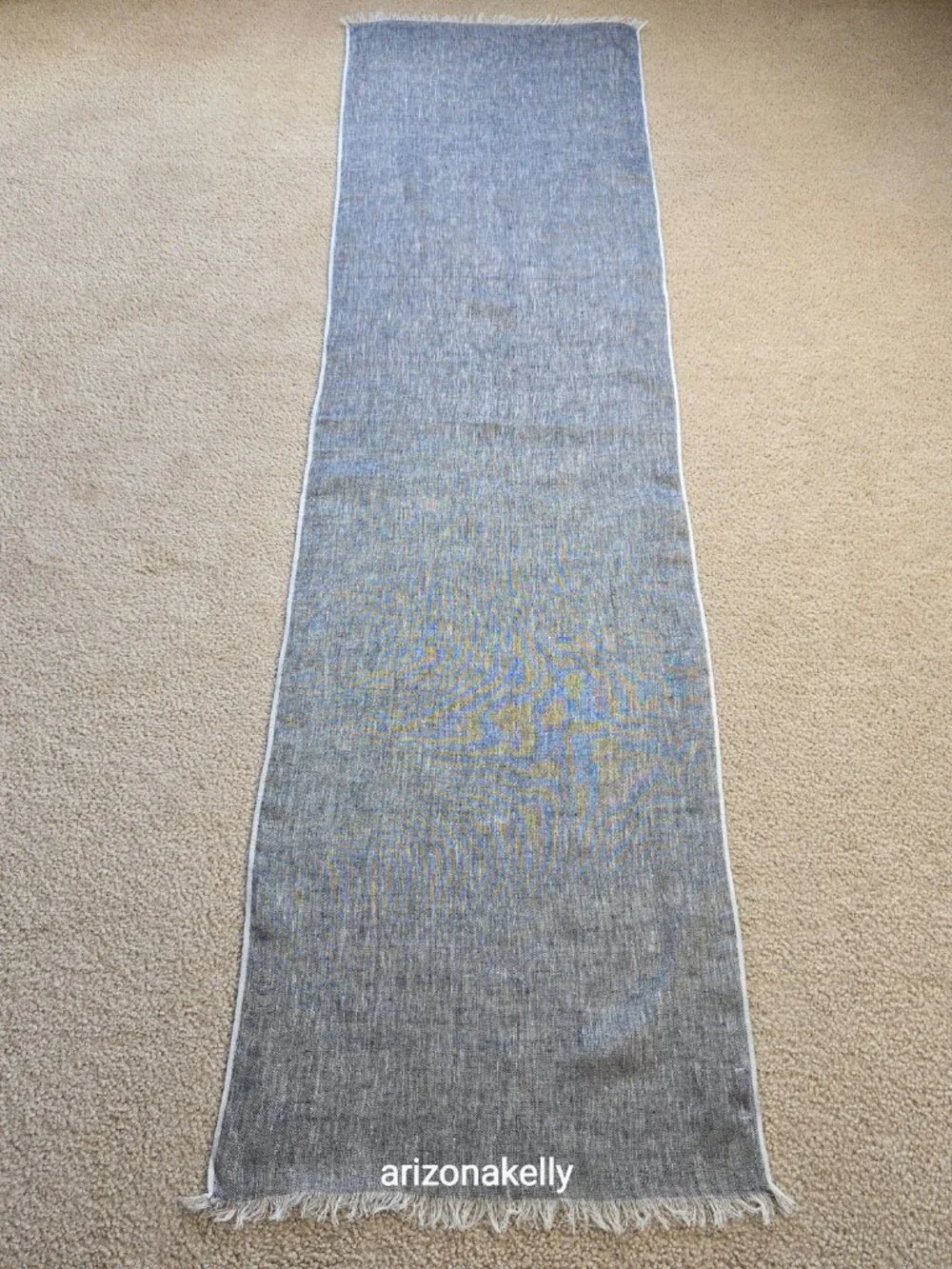 NWOT Pisu Linen Scarf NAVY BLUE